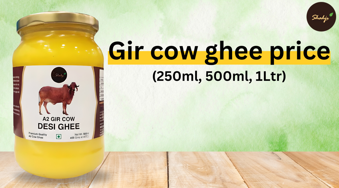 Gir Cow Ghee price ( 250 ml, 500 ml, & 1 L)