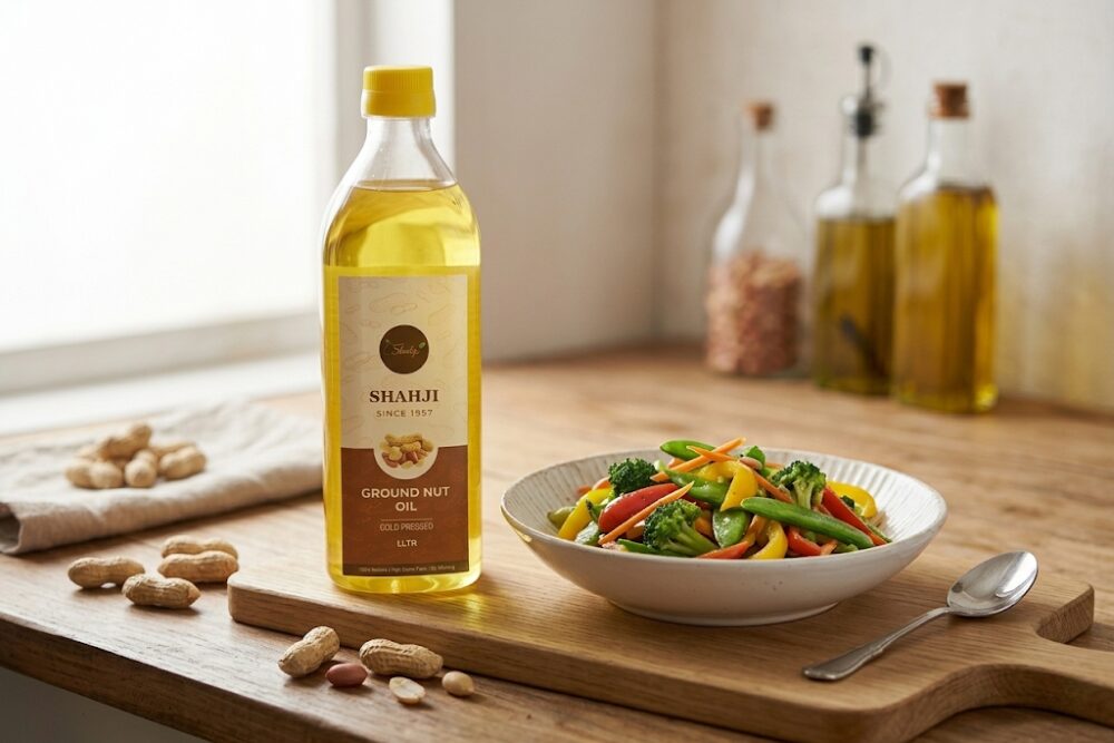 light cooking with ground nut oil