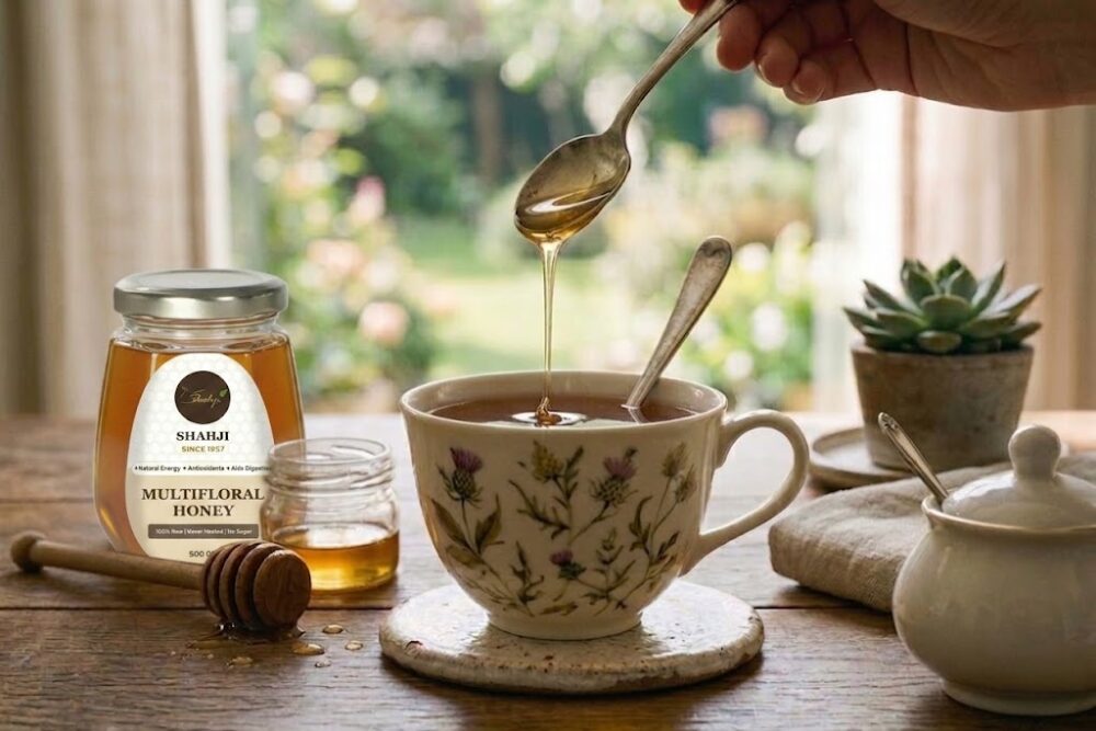 Honey with tea & coffee