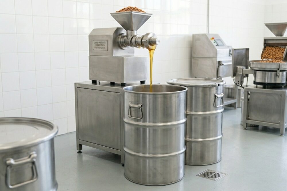 Almond Oil cold pressed extraction