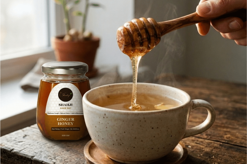 Ginger Honey with Tea
