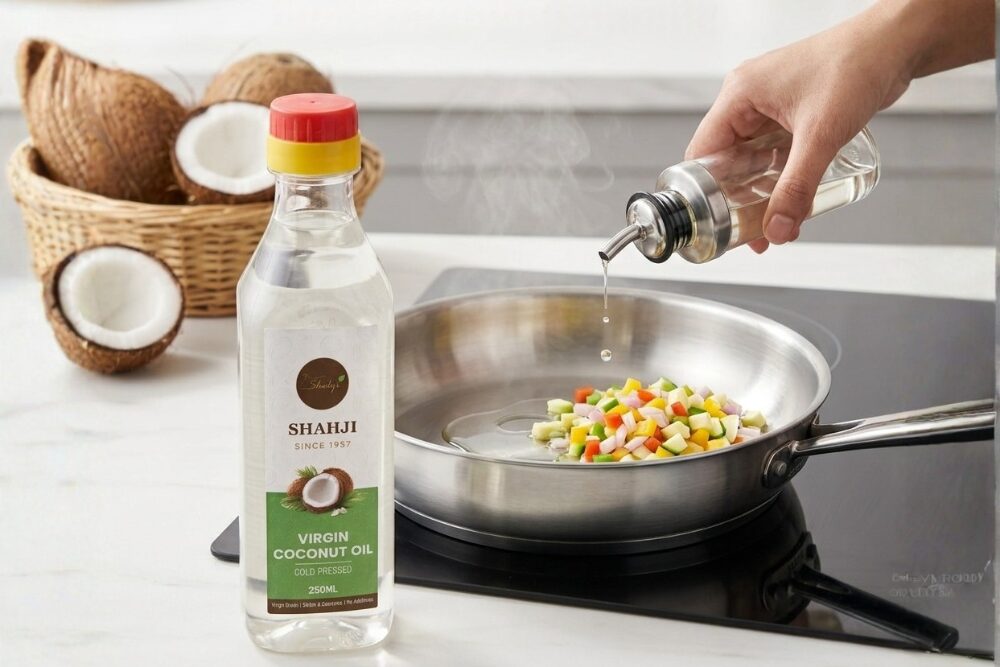 Virgin coconut oil for light cooking use