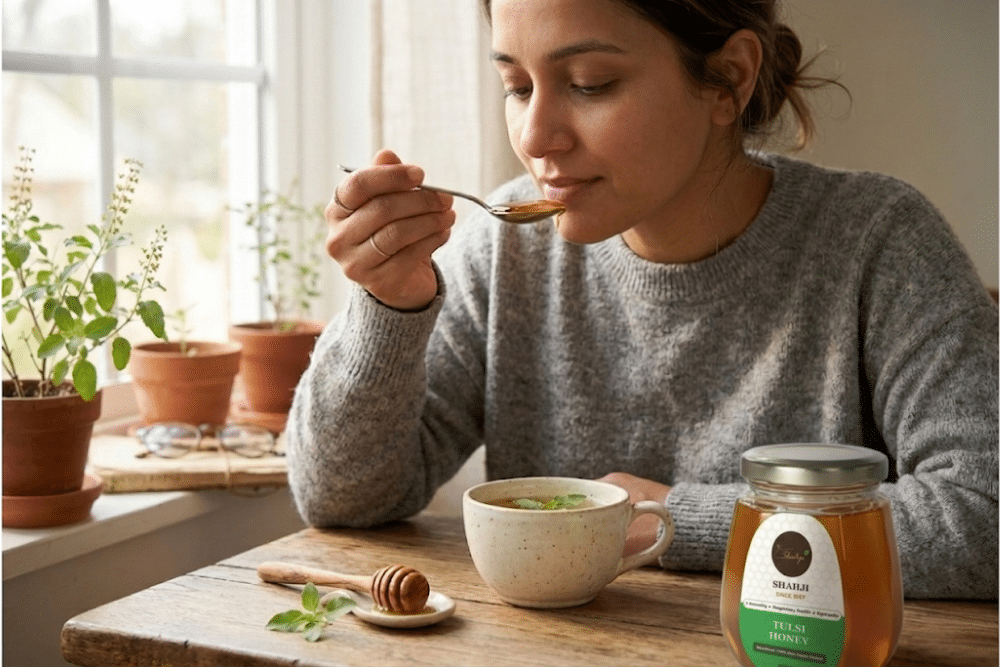 Tulsi honey for immunity support