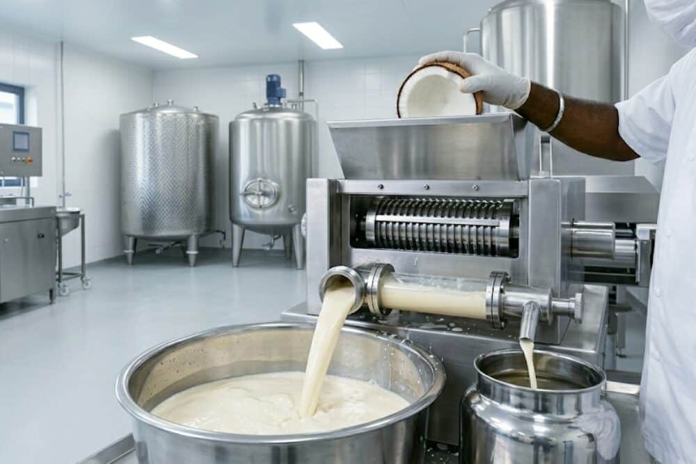 Milk Extraction From Fresh Coconut